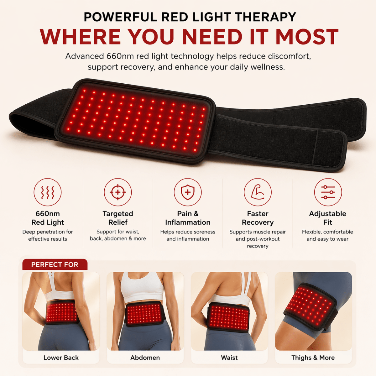 InfraRed Light Therapy Belt - Novoplus